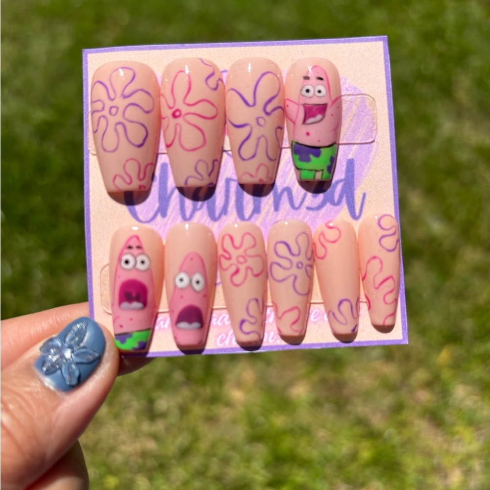 Patrick Character Nail Art Press On Nails Set